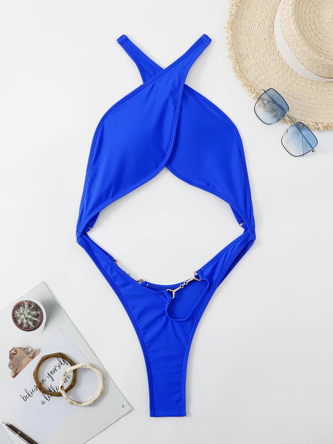 Azure Essence Swimsuit – Chic, Smooth, and Flattering
